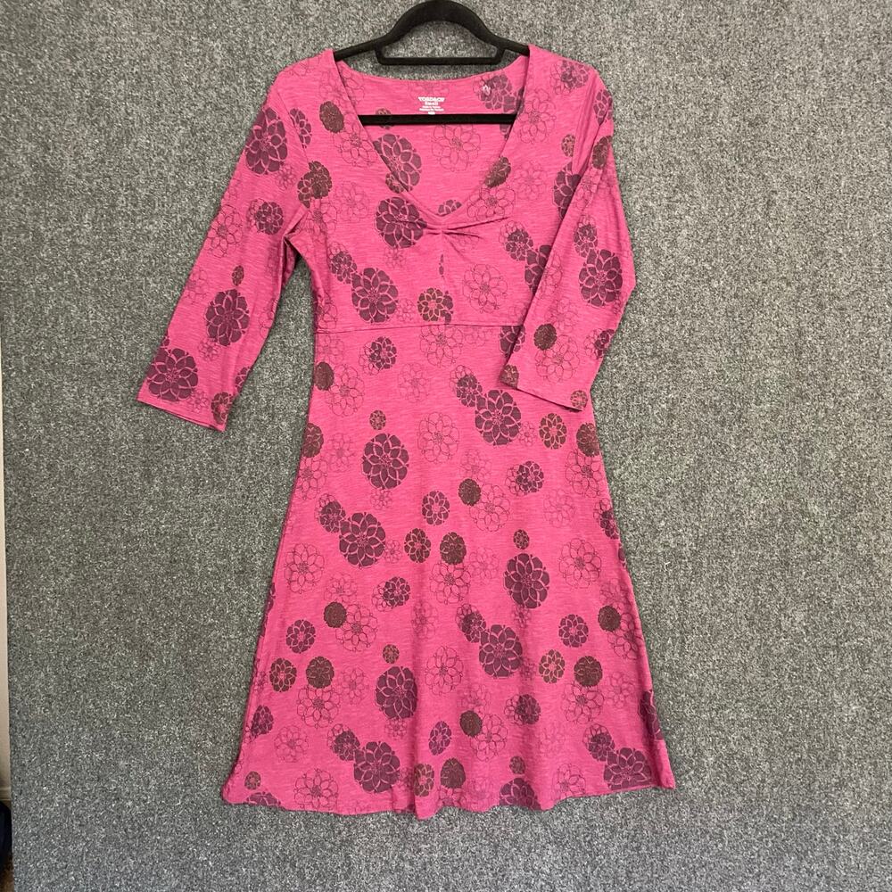 Toad&Co Rosalinda Dress Magenta Pattern -Small